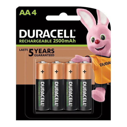 DURACELL AA Rechargeable Battery (2500 Mah). Pack of 4