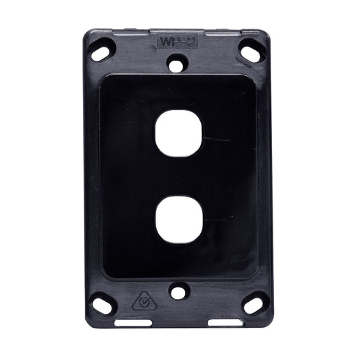 AMDEX Switch Plate ONLY. 2 Gang Wall Face Plate (Accepts Clipsal Style Mechs). B