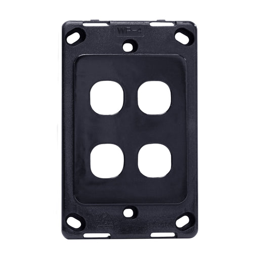 AMDEX Switch Plate ONLY. 4 Gang Wall Face Plate (Accepts Clipsal Style Mechs). B
