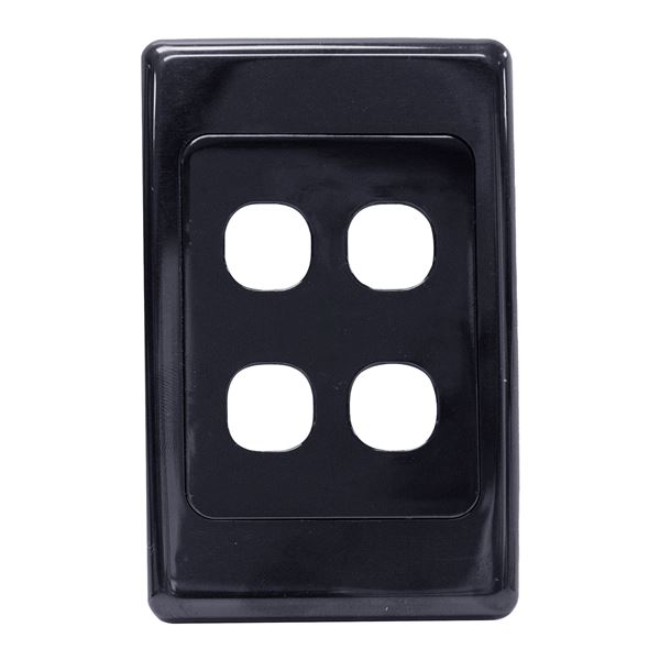 AMDEX Switch Plate ONLY. 4 Gang Wall Face Plate (Accepts Clipsal Style Mechs). B