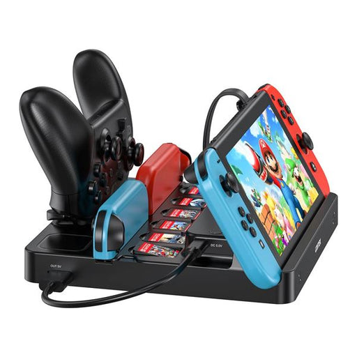 UNITEK Switch Charging Station with Game Card Reader. One-touch Game Switching;