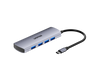 UNITEK 4-in-1 10Gbps USB Multi-Port Hub with USB-C Connector. Includes 4x USB-A