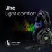 VERTUX HD Over-Ear Gaming Headset with RGB LED Lights & Built-in Mic Durable All