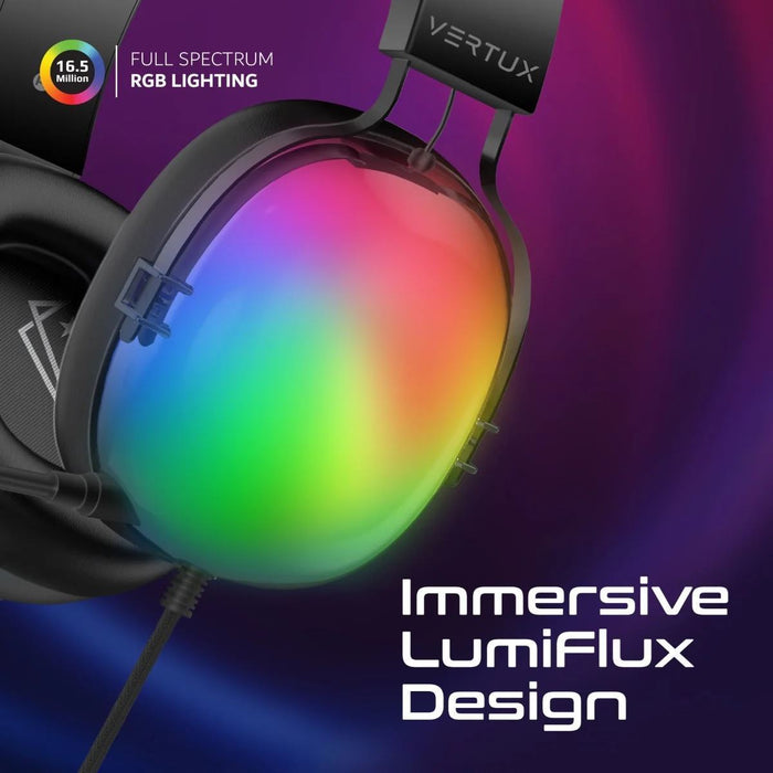 VERTUX High Performance 7.1 Stereo Sound Gaming RGB Headset with High Definition