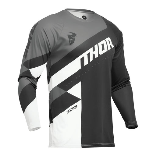 Jersey S24 Thor Mx Sector Youth Checker Black/Gray Medium