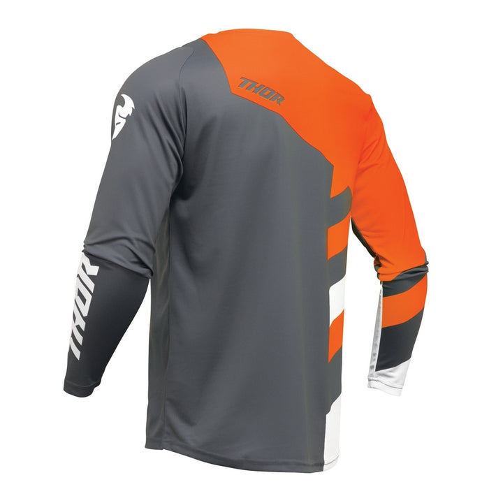 Jersey S24 Thor Mx Sector Youth Checker Charcoal/Orange Medium