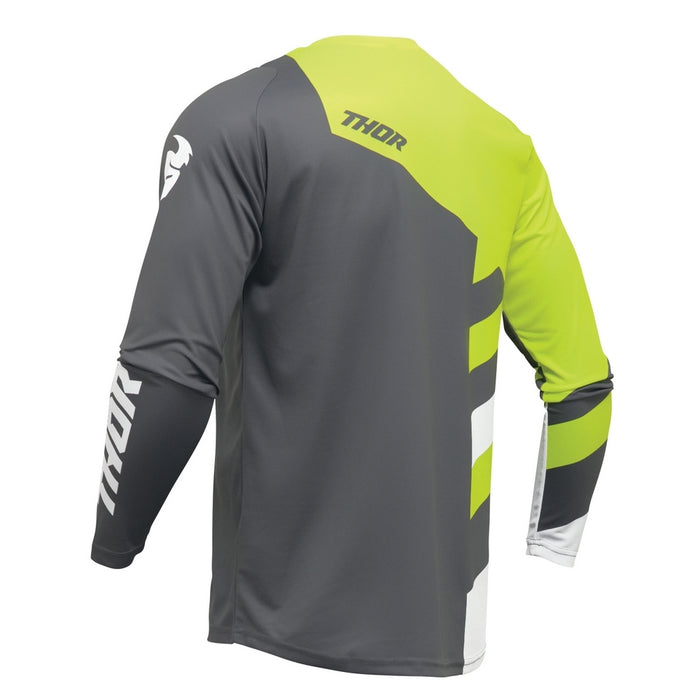 Jersey S24 Thor Mx Sector Youth Checker Gray/Acid Large