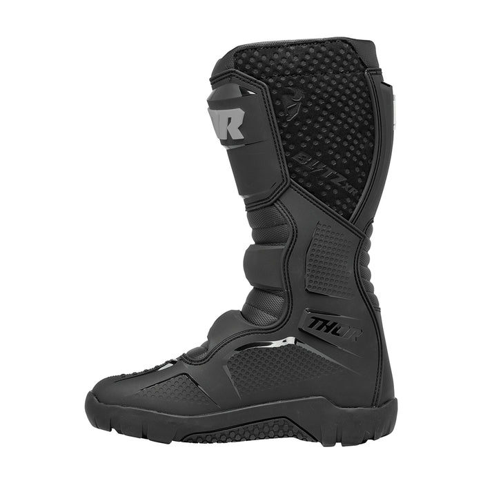 Motorcross Boots S24 Thor Mx Blitz Xr Trail Atv Treaded Mens Bk/Gy Size 7