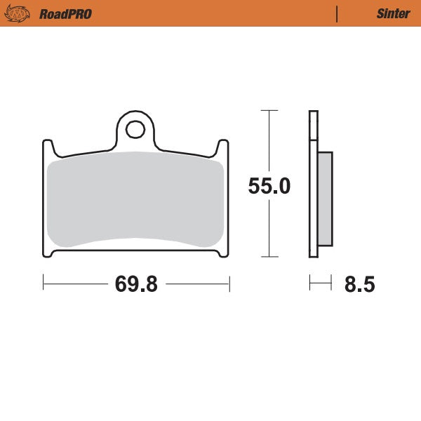 Brake Pads Front Moto Master Road Pro Sintered Suzuki Triumph