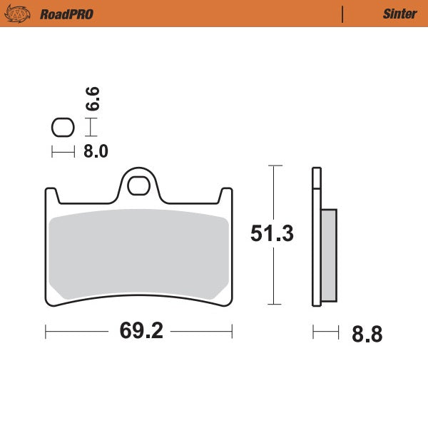 Brake Pads Front Moto Master Road Pro Sintered Yamaha