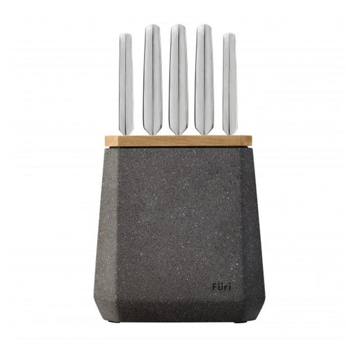 Furi Stone Knife Block Flint Terrazzo Set 6 Piece