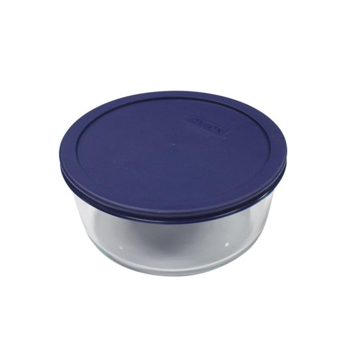 Pyrex Simply Store 4 Cup Round Container with Blue Lid