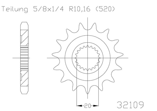 SPROCKET FRONT MOTO MASTER YZ125 YZ250F YZ250FX WR250F WR250R EC250F EC300F EC450F 12T