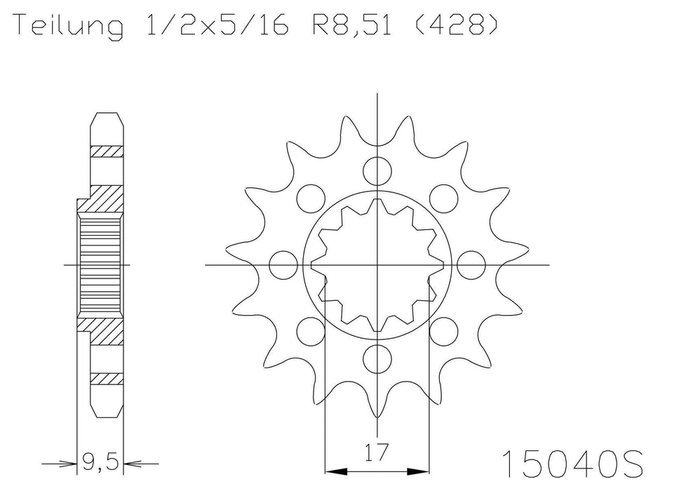 SPROCKET FRONT MOTO-MASTER MADE IN HOLLAND KTM 85SX 03-17 105SX 04-11 HUSQVARNA TC85 14-17 13T