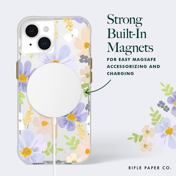 Casemate Apple iPhone 15 Case Rifle Paper Co. Pastel Marguerite MagSafe