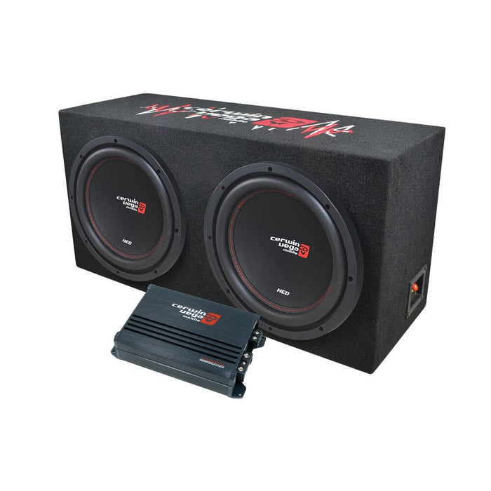 Cerwin Vega XED 12" Subwoofer AND ENCLOSURE WITH AMPLIFIER BASSKIT PACKAGE BKX7212S2