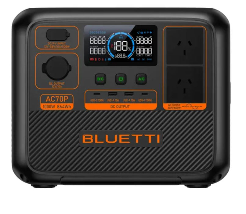 Bluetti Ac70P Portable Power Station Battery Powerbank 1000W 864Wh