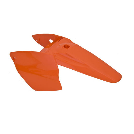 REAR FENDER RTECH WITH SIDEPANELS KTM 65SX 02-08 ORANGE