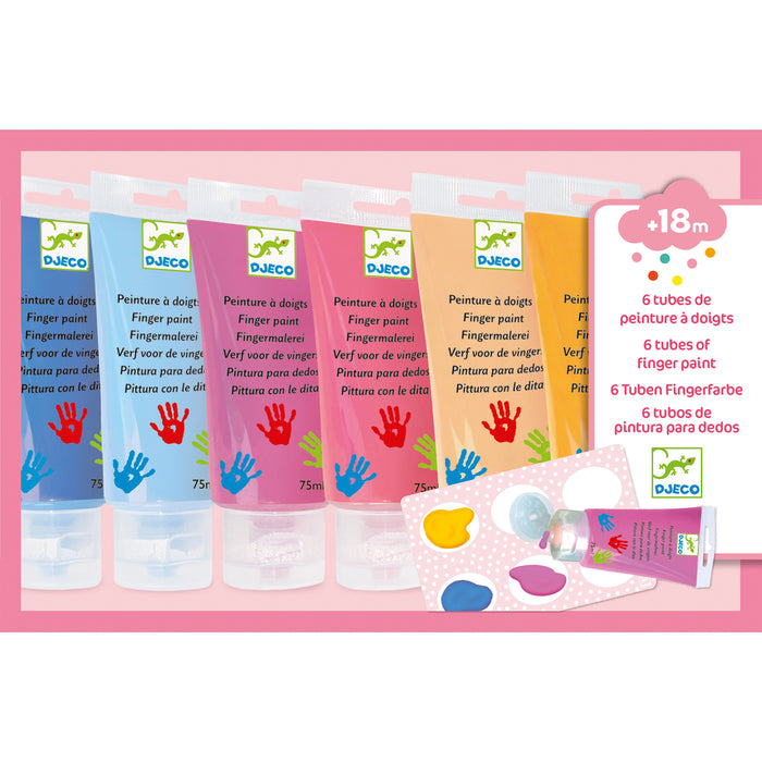 6 finger paint's tubes - sweet