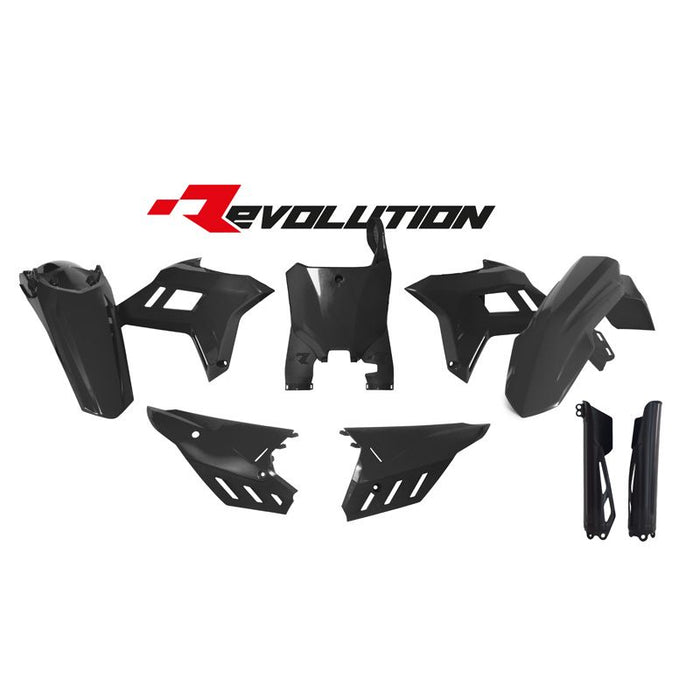 Plastics Kit Rtech Revolution Honda Crf250R 22-24 Crf450R 21-24 Black