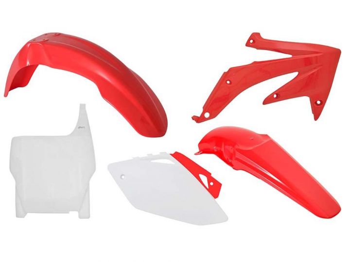 PLASTIC KIT RTECH FRONT &amp;REAR FENDERS SIDEPANELS &amp;RADIATOR SHROUDS&amp;FRONT NUMBERPLATE CRF450R 05-06