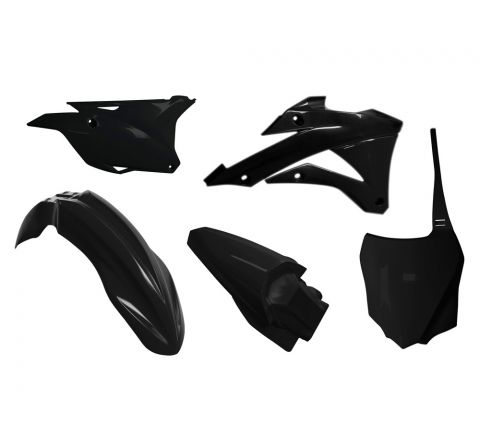 PLASTICS KIT RTECH FRONT/REAR FENDER SIDE PANEL RADIATOR SHROUD& FRONT NUMBERPLATE KAWASAKI KX85 1