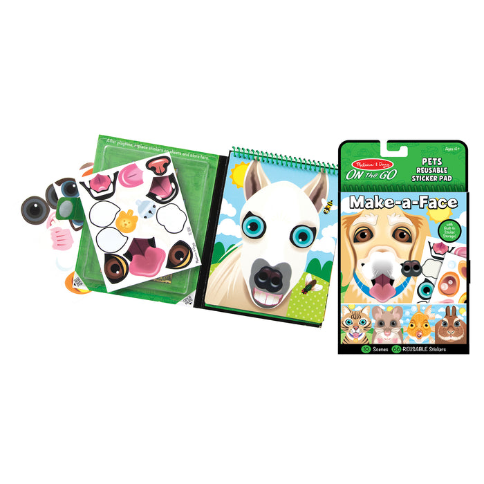 Make-a-Face Pets Reusable Sticker Pad