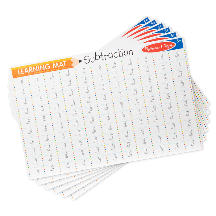 Subtraction Problems Write-A-Mat (Bundle of 6)