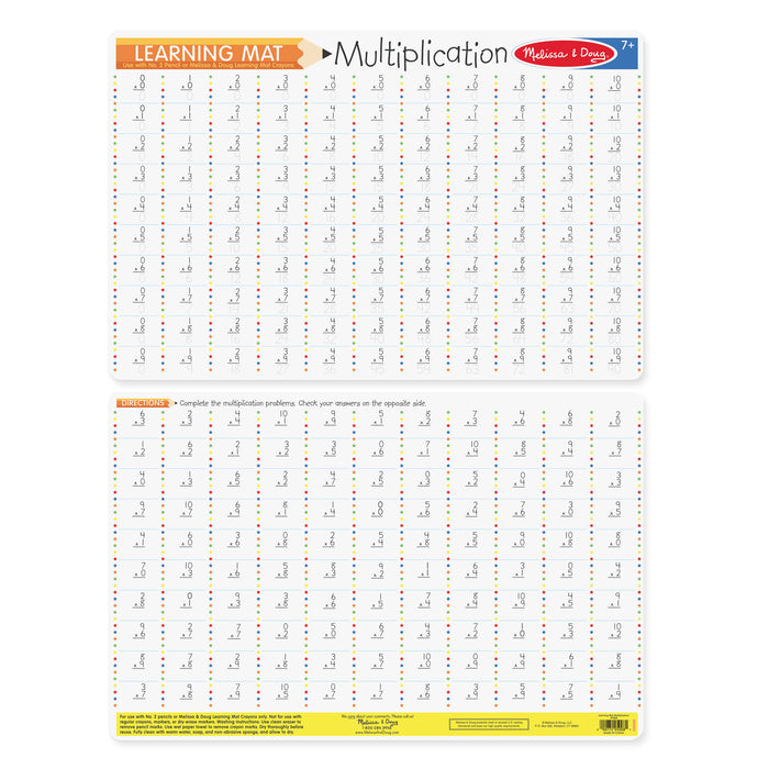 Multiplication Problems Write-A-Mat (Bundle of 6)