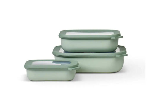 Mepal Cirqula Rectangle Small Set 3 Piece Nordic Sage