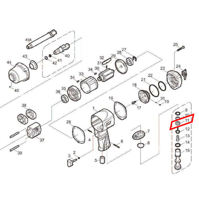 M7 Oil Seal To Suit Nc-4255Q Impact Wrench