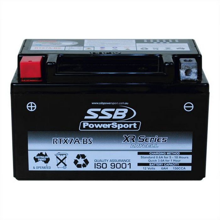 Motorcycle motorbike battery (YTX7A-BS) AGM 12V 6AH 150CCA BY SSB