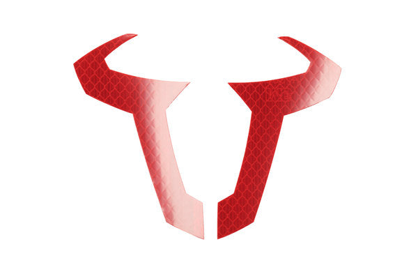 SW-MOTECH STICKER BULL. 130 X 97 MM. REFLECTIVE. RED