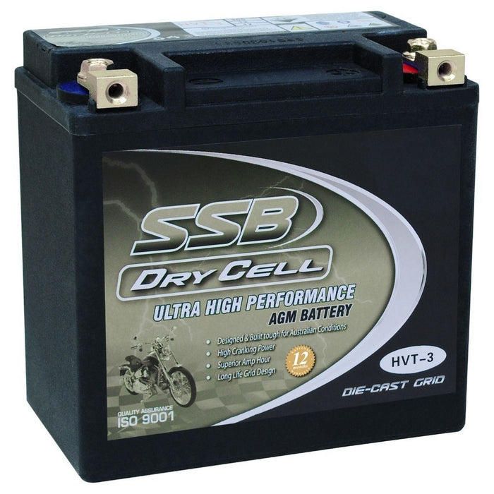 Motorcycle motorbike battery AGM 12V 12AH 300CCA BY SSB ULTRA DRY CELL