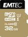 Emtec MicroSD Memory Card 32GB Class 10 With SD Adapter Gold