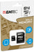 Emtec MicroSD Memory Card 64GB Class 10 With SD Adapter Gold