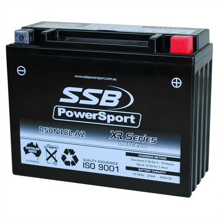 Motorcycle motorbike battery (Y50N18L-A2) AGM 12V 21AH CCA450 SSB