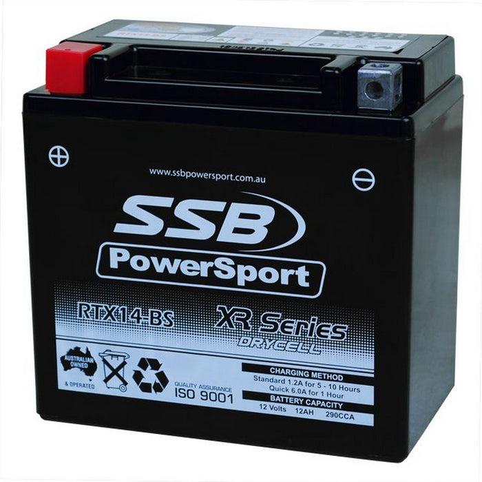 Motorcycle motorbike battery (YTX14-BS) AGM 12V 12AH 290CCA SSB