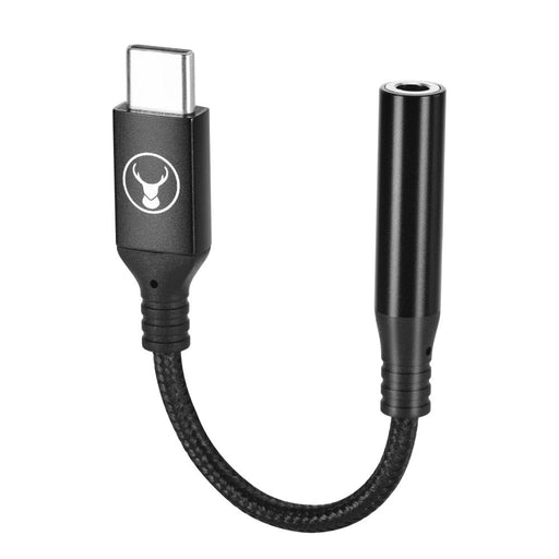 Bonelk USB-C to 3.5mm Long-Life Adapter (Black)