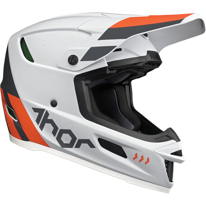 Helmet S24 Thor Mx Reflex Cube Light Gray / Red Orange Small