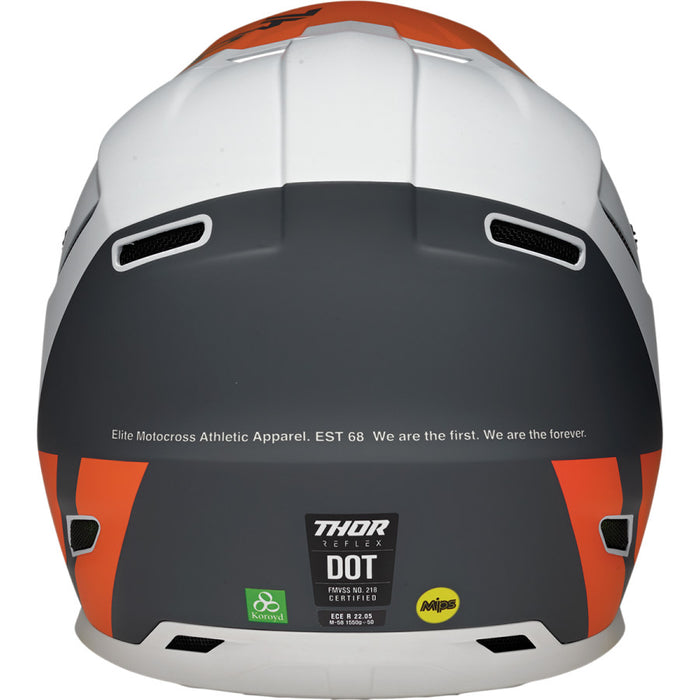 Helmet S24 Thor Mx Reflex Cube Light Gray / Red Orange Large