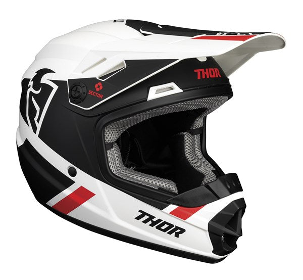 HELMET S21Y & S22Y THOR MX SECTOR SPLIT YOUTH MIPS WHITE BLACK MEDIUM