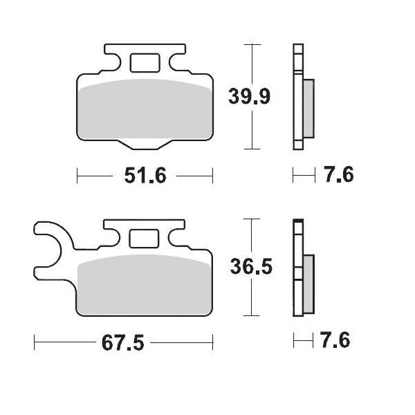 Brake Pads Front Moto Master Racing Series Kawasaki Kx65 00-On Suzuki Rm65 03-07