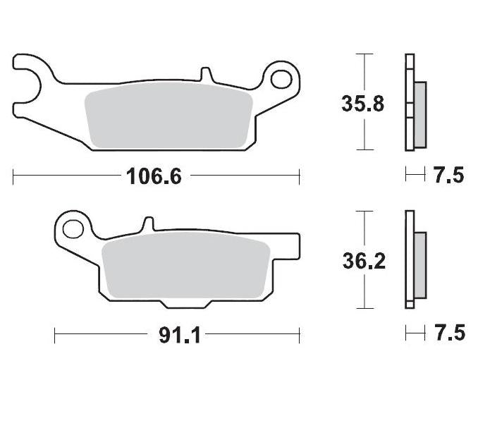 Brake Pads Front Right Moto Master Pro Sintered Yamaha Yfm250R Raptor Yfm550 Yfm