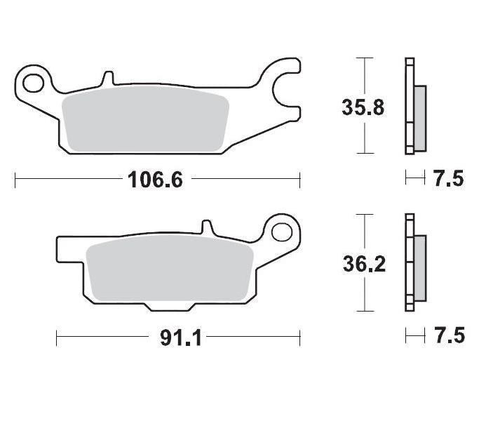 Brake Pads Front Left Moto Master Pro Sintered Yamaha Yamaha Yfm250R Raptor Yfm5