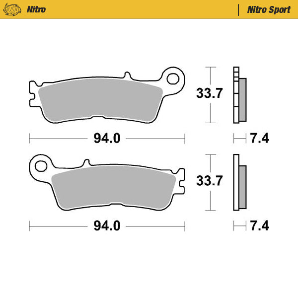 Brake Pads Front Moto Master Nitro Sport Yamaha Yz450F 20-21