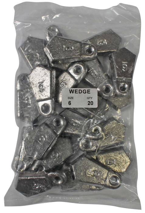 Wedge Sinker Bulk Pack 6oz (20 per pack)