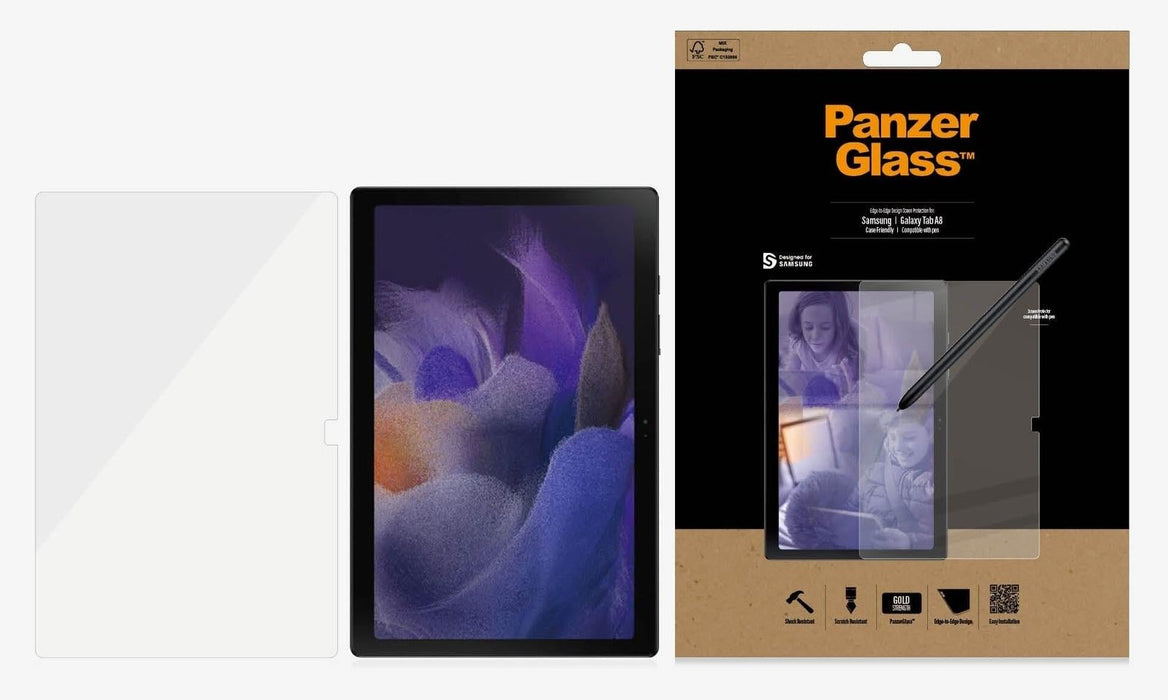 PanzerGlass Samsung Galaxy Tab A8 10.5" Screen Protector AntiBacterial Scratch