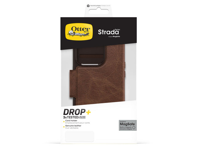 OtterBox Strada Magsafe iPhone 15 Pro Max Case Espresso Brown