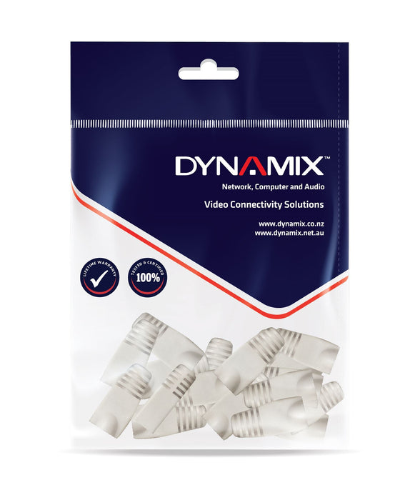 DYNAMIX BEIGE RJ45 Strain Relief Boot (6.0mm Outside Diameter). 20pk bag.